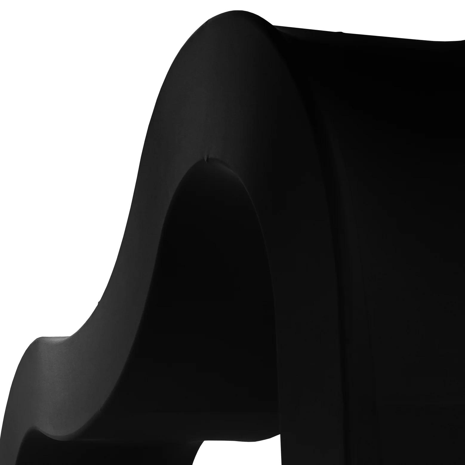 3D Curvy Wave Arch Backdrop Spandex Cover - Black - Image 5