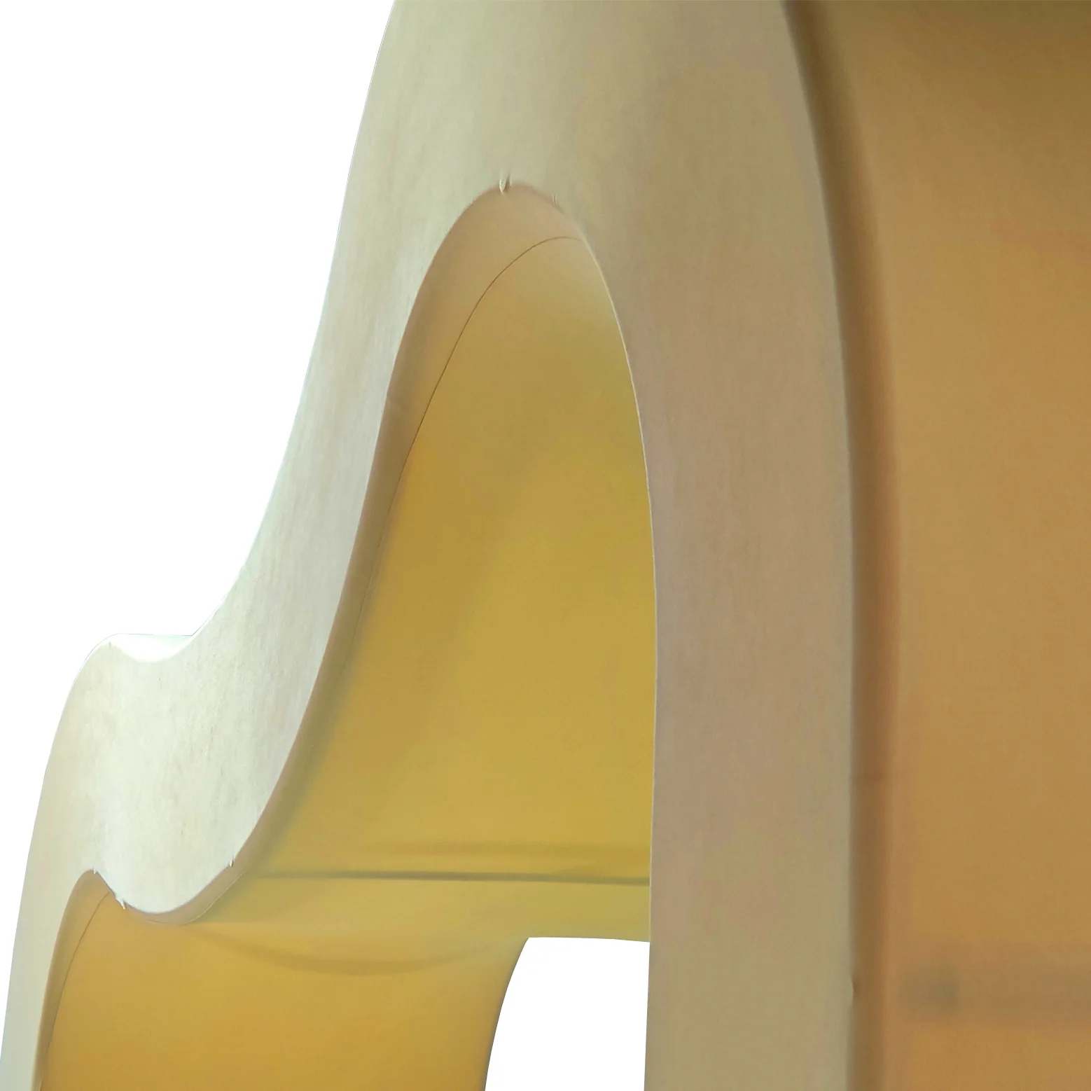 3D Curvy Wave Arch Backdrop Spandex Cover - Champagne - Image 4