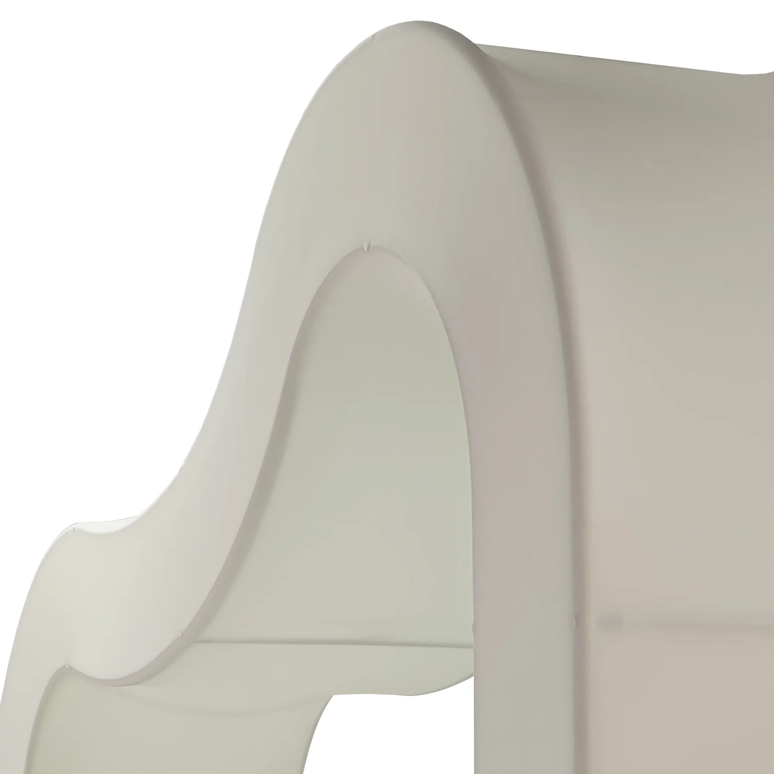 3D Curvy Wave Arch Backdrop Spandex Cover - Ivory - Image 3