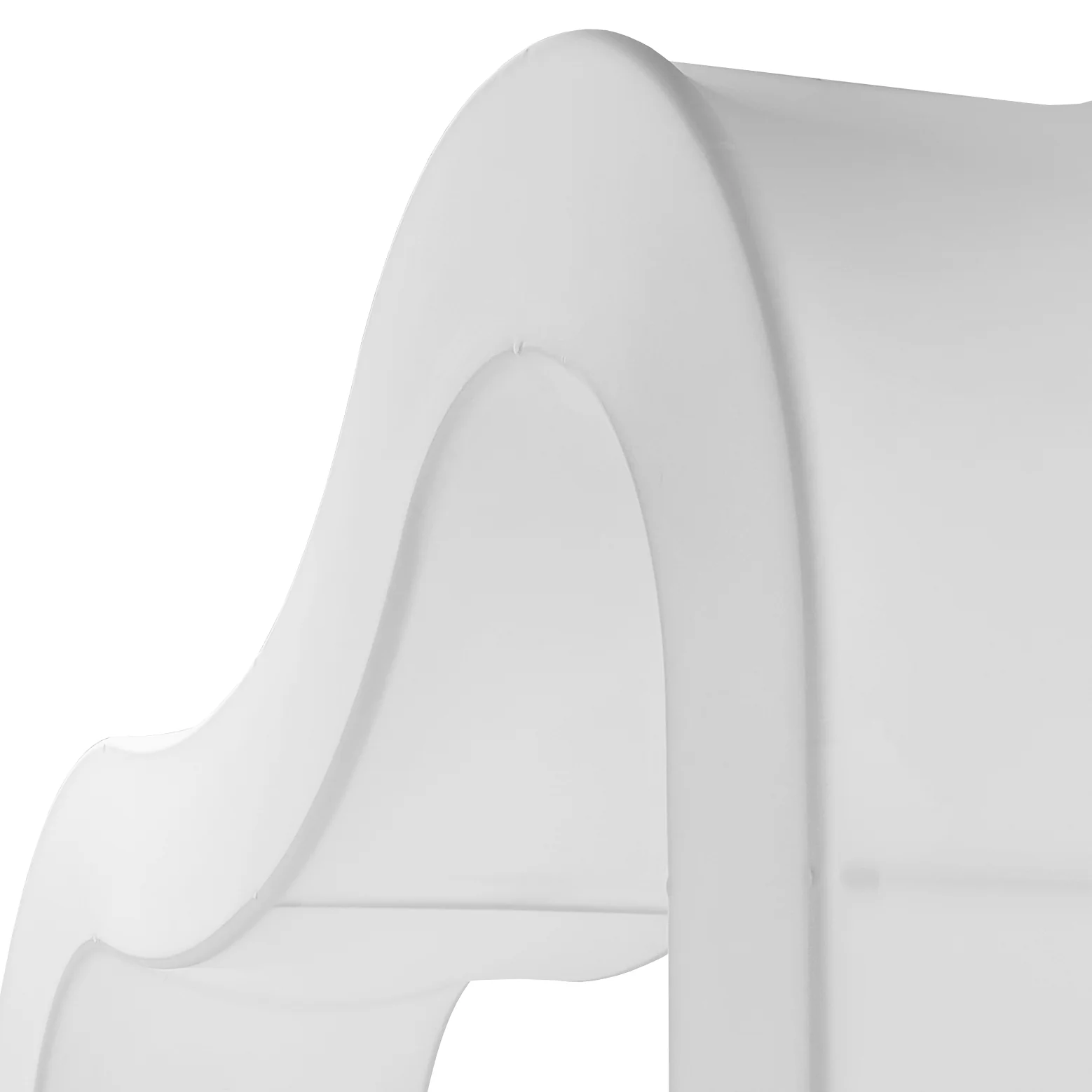 3D Curvy Wave Arch Backdrop Spandex Cover - White - Image 4
