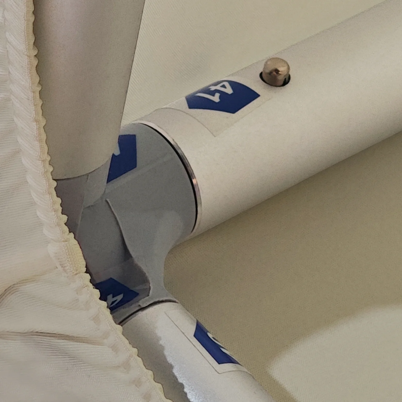 Spandex Cover for 3D Large 7.85ft Tilted Rectangular Backdrop Stand - Ivory - Image 3