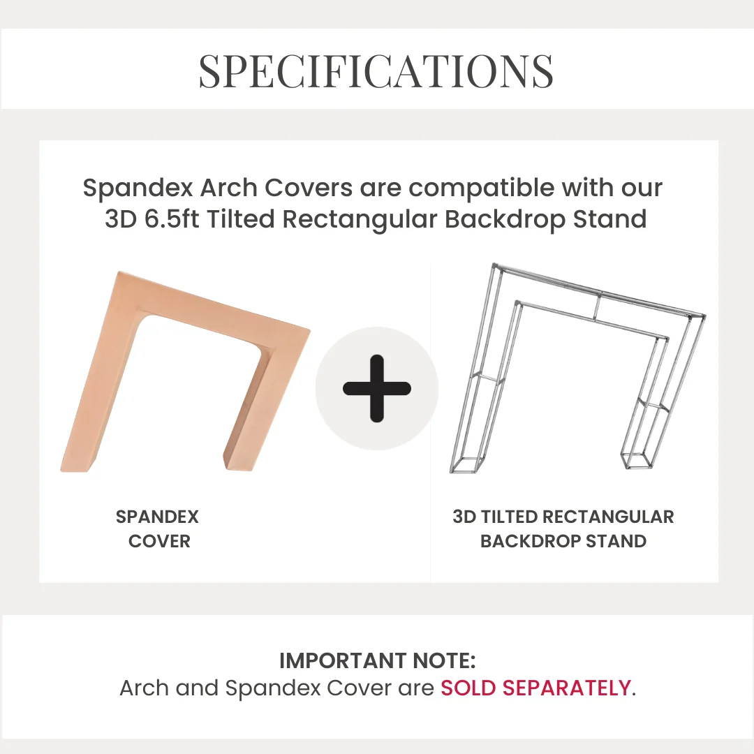 Spandex Cover for 3D Tilted Rectangular Backdrop Stand - Blush/Rose Gold - Image 4