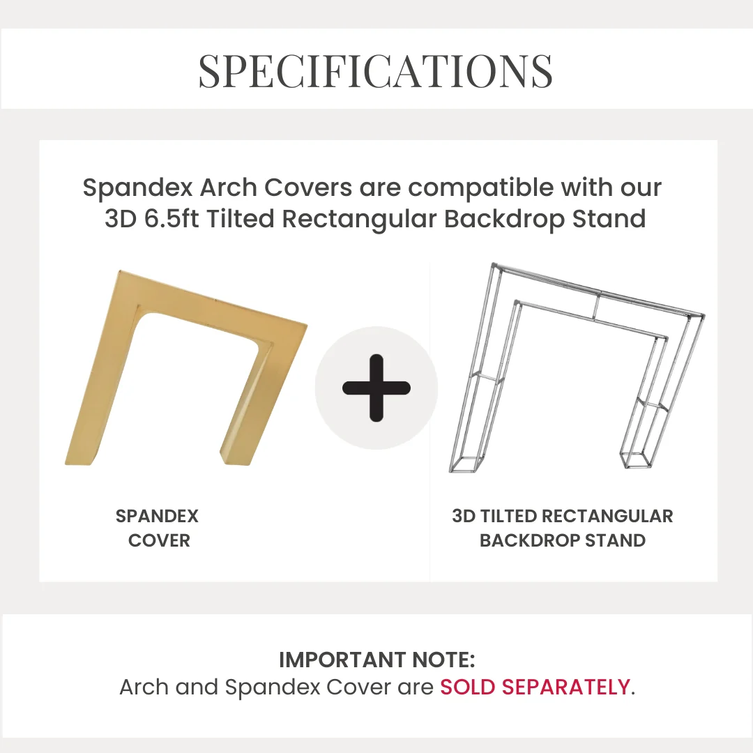Spandex Cover for 3D Tilted Rectangular Backdrop Stand - Champagne - Image 3