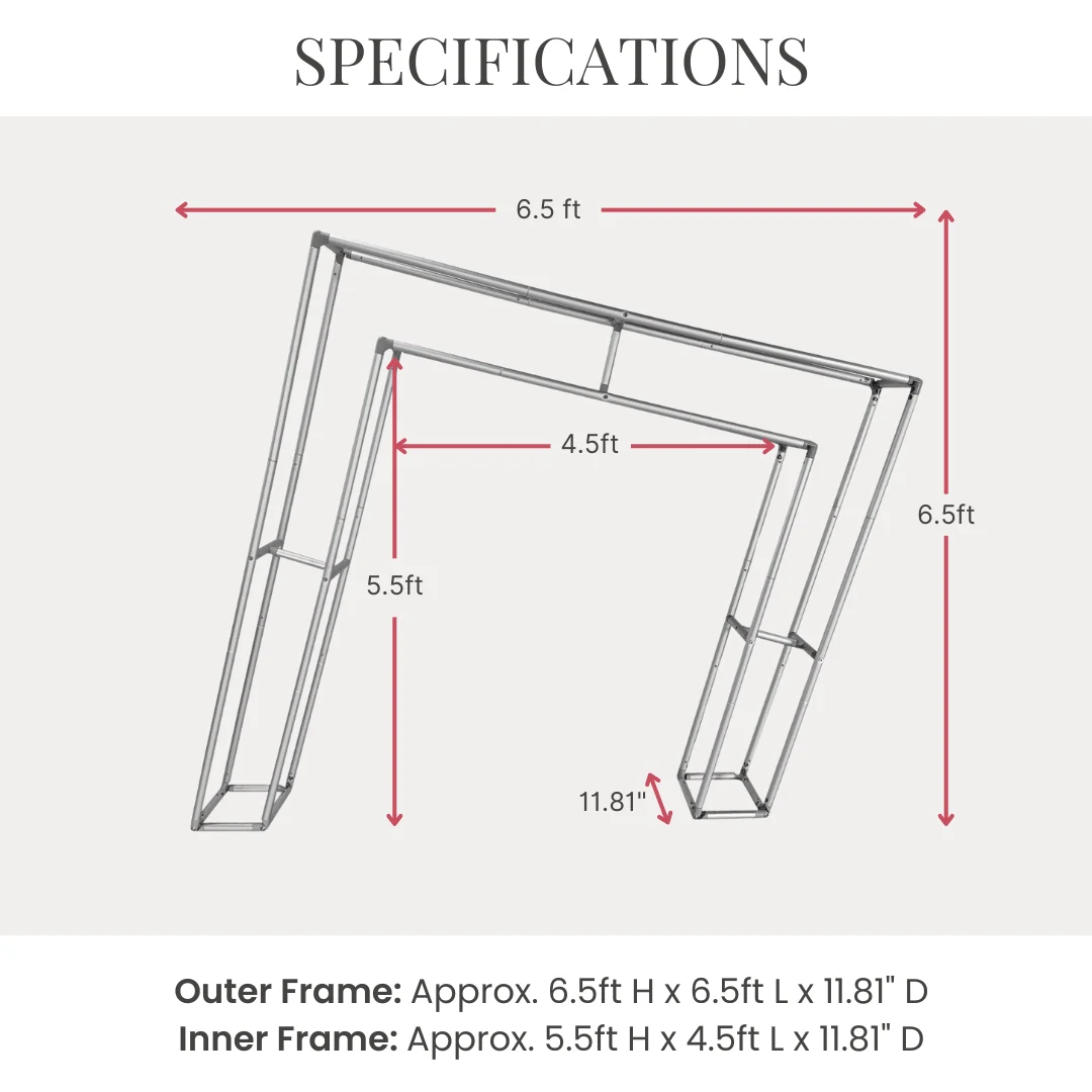3D 6.5ft Tilted Rectangular Backdrop Stand - Image 6
