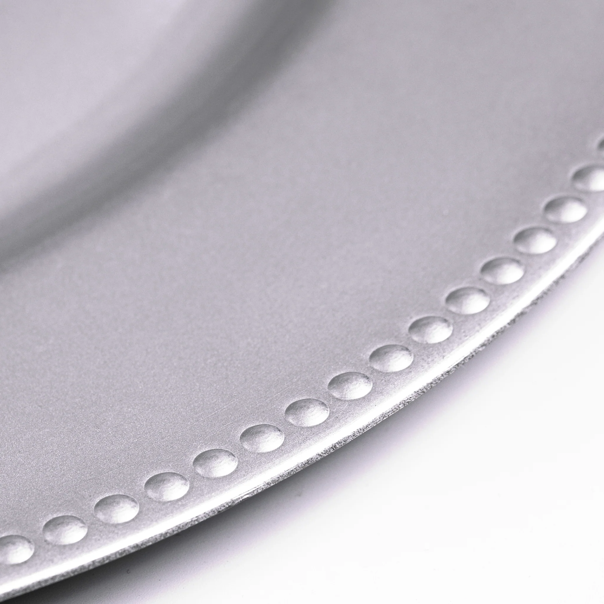 Beaded Round 13" Charger Plates - Silver - Image 3