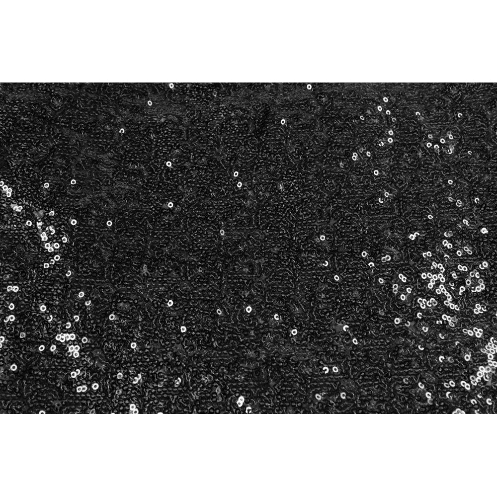 Glitz Sequin 12ft H x 52" W Drape/Backdrop panel - Black - Image 3