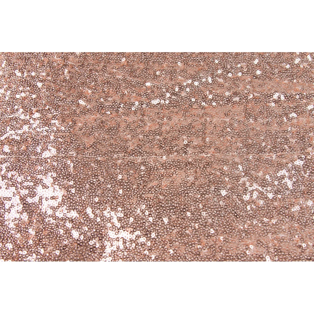 Glitz Sequin 12ft H x 52" W Drape/Backdrop panel - Blush/Rose Gold - Image 3