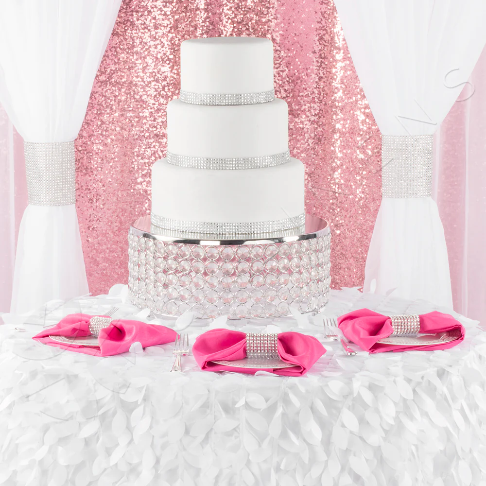 Glitz Sequin 12ft H x 52" W Drape/Backdrop panel - Pink - Image 4