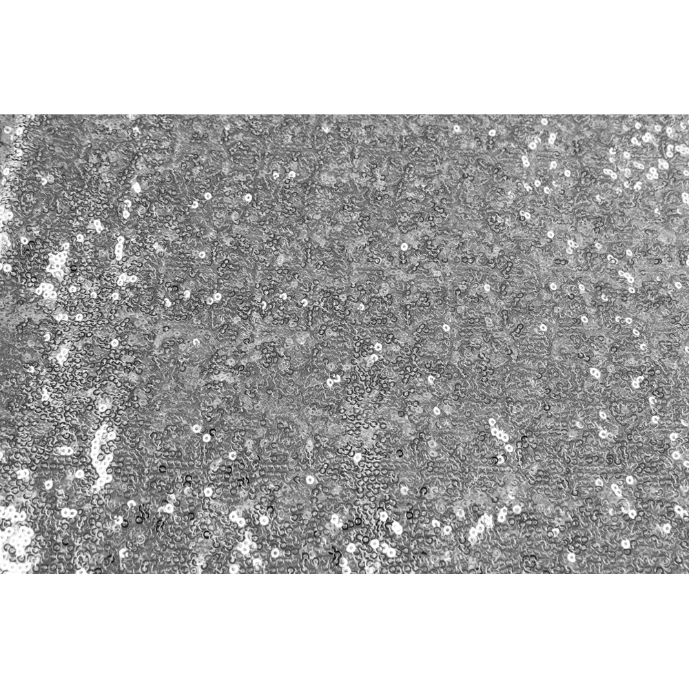 Glitz Sequin 12ft H x 52" W Drape/Backdrop panel - Silver - Image 4