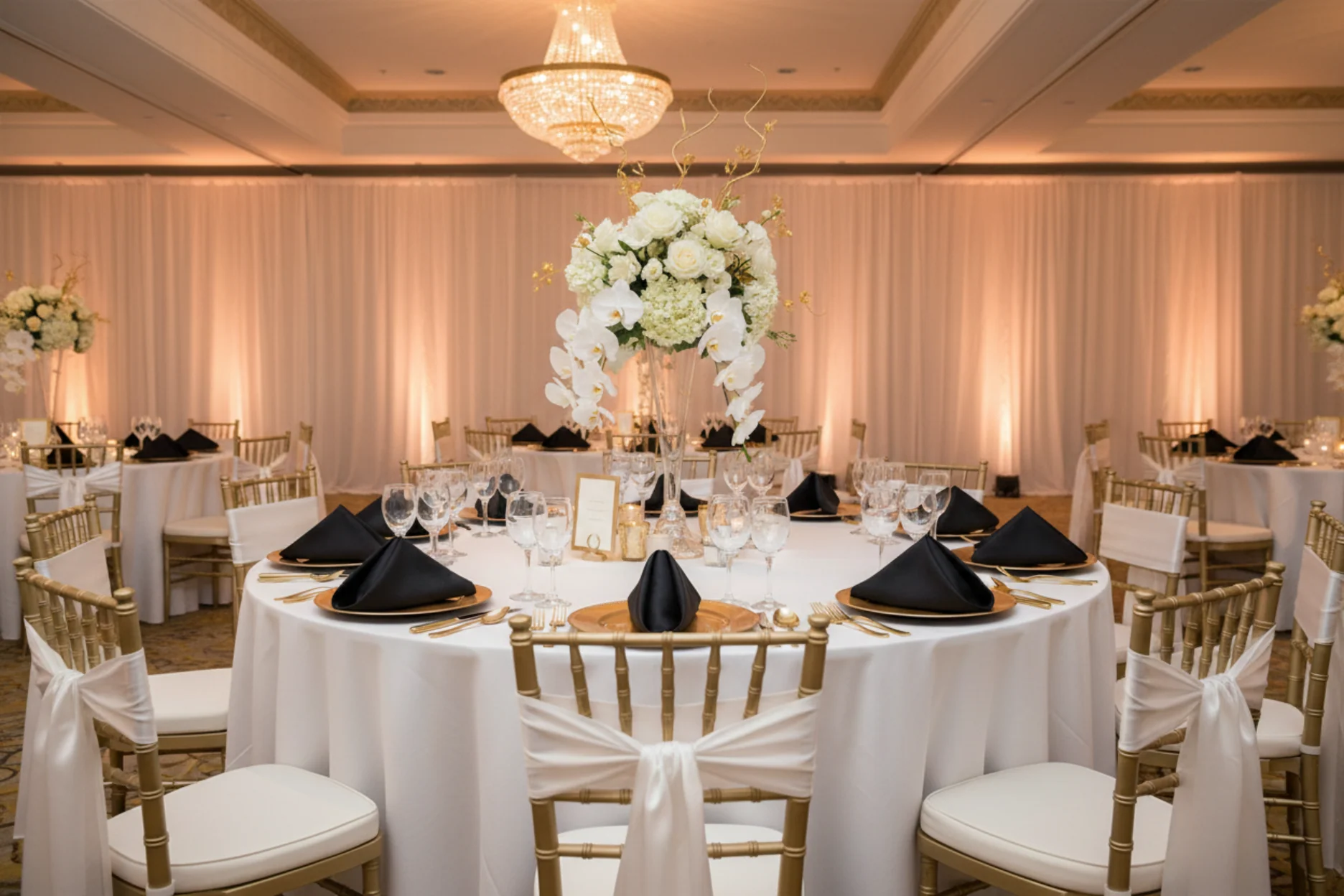 Lamour Satin Napkin 20"x20" - Black - Image 3