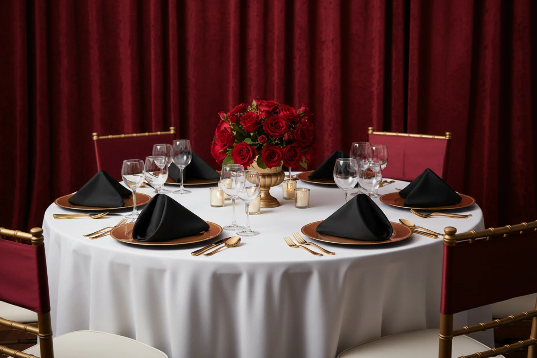 Lamour Satin Napkin 20"x20" - Black - Image 4