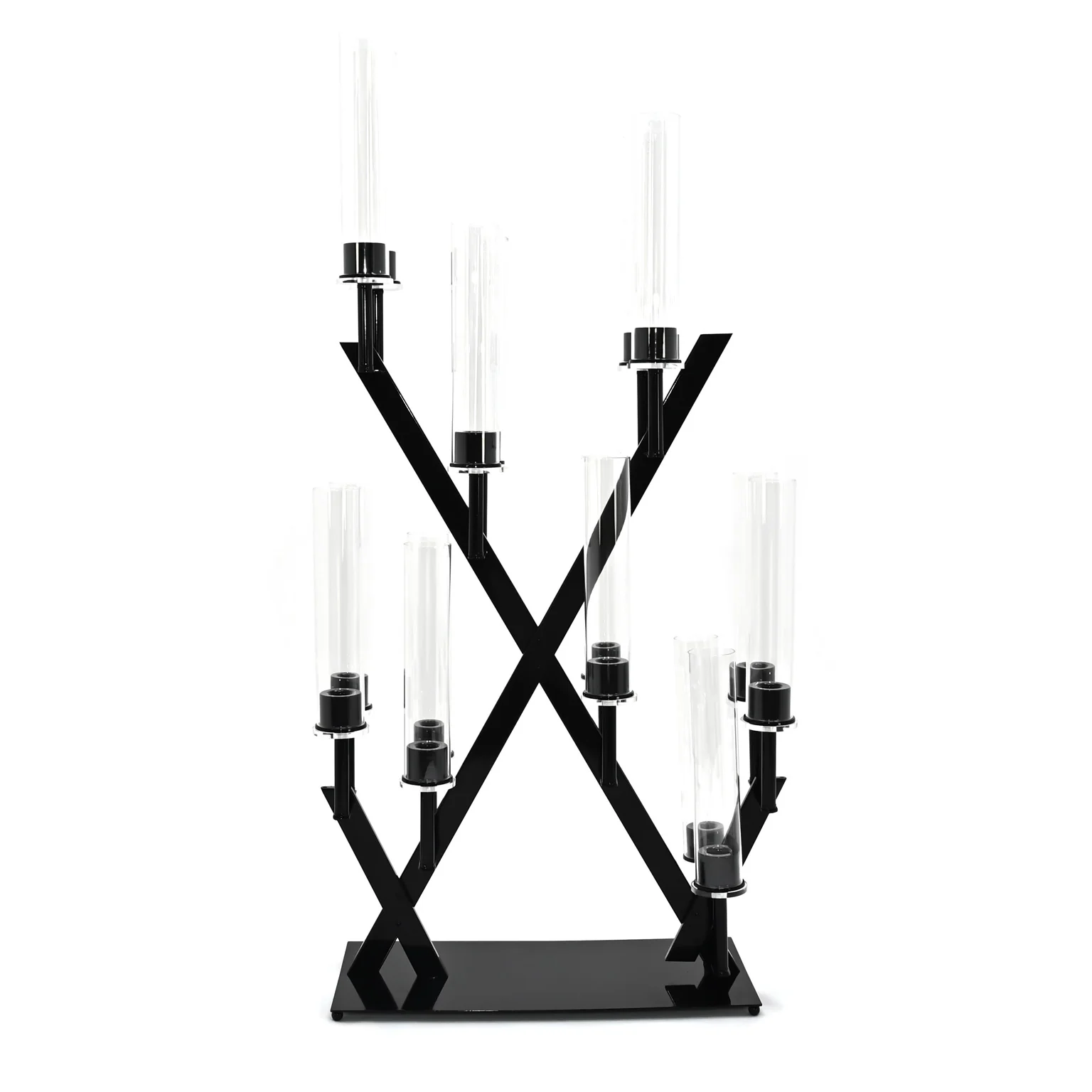 16 Branches Black Metal Candelabra Centerpiece - Image 3