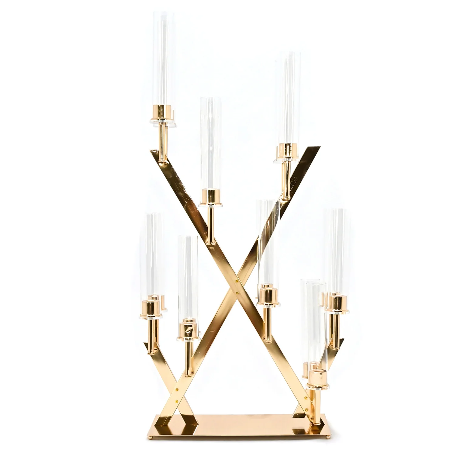 16 Branches Gold Metal Candelabra Centerpiece - Image 3