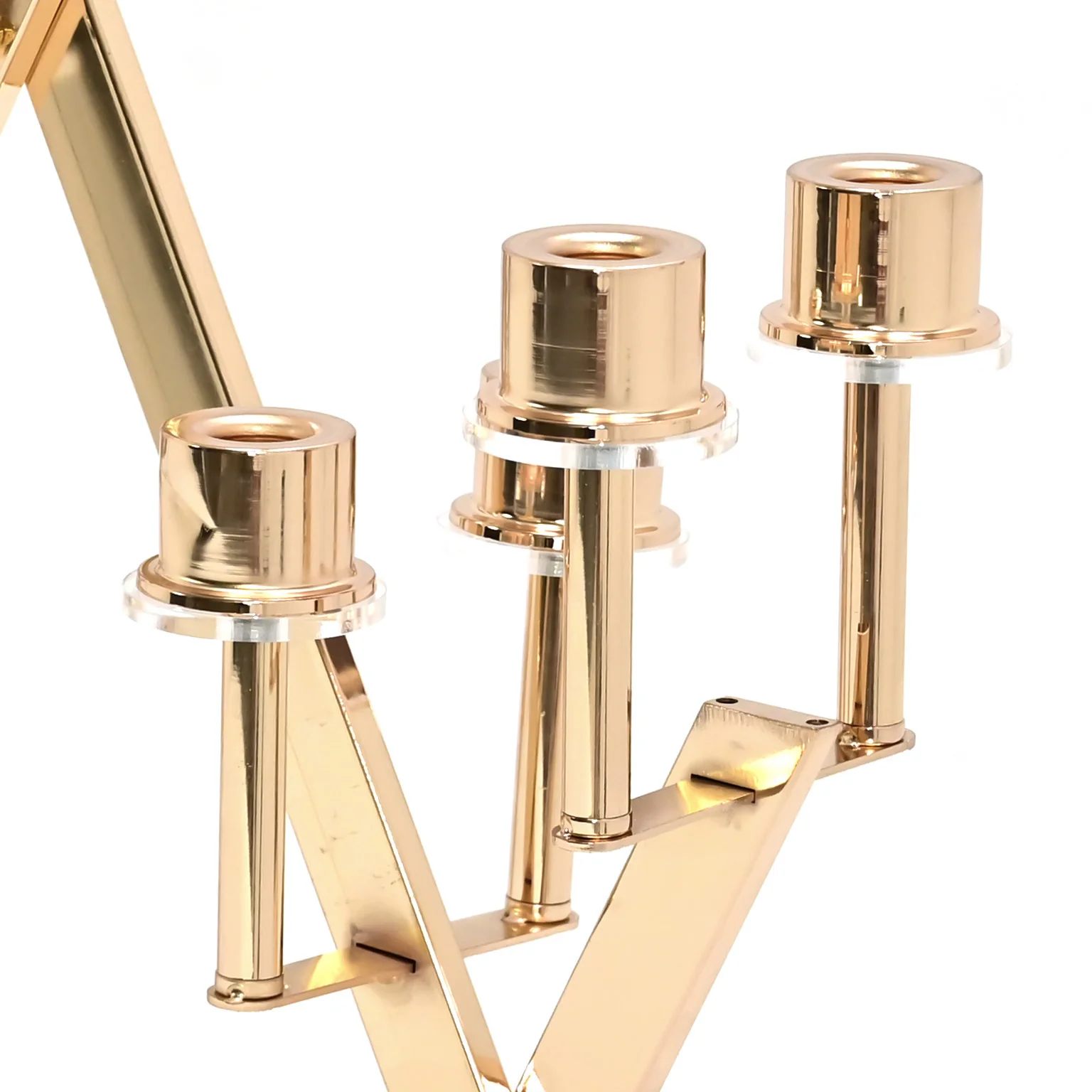 16 Branches Gold Metal Candelabra Centerpiece - Image 5