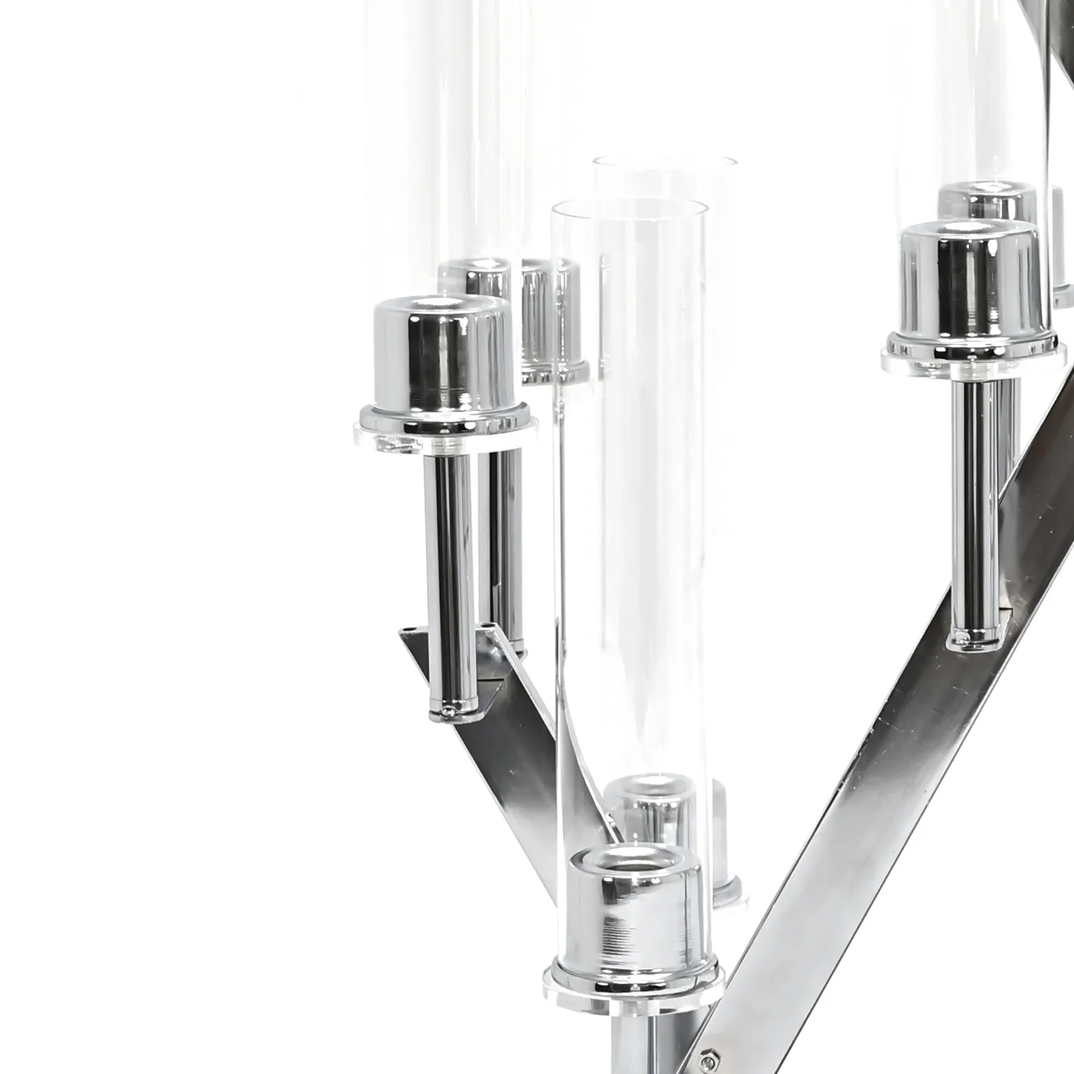 16 Branches Silver Metal Candelabra Centerpiece - Image 4