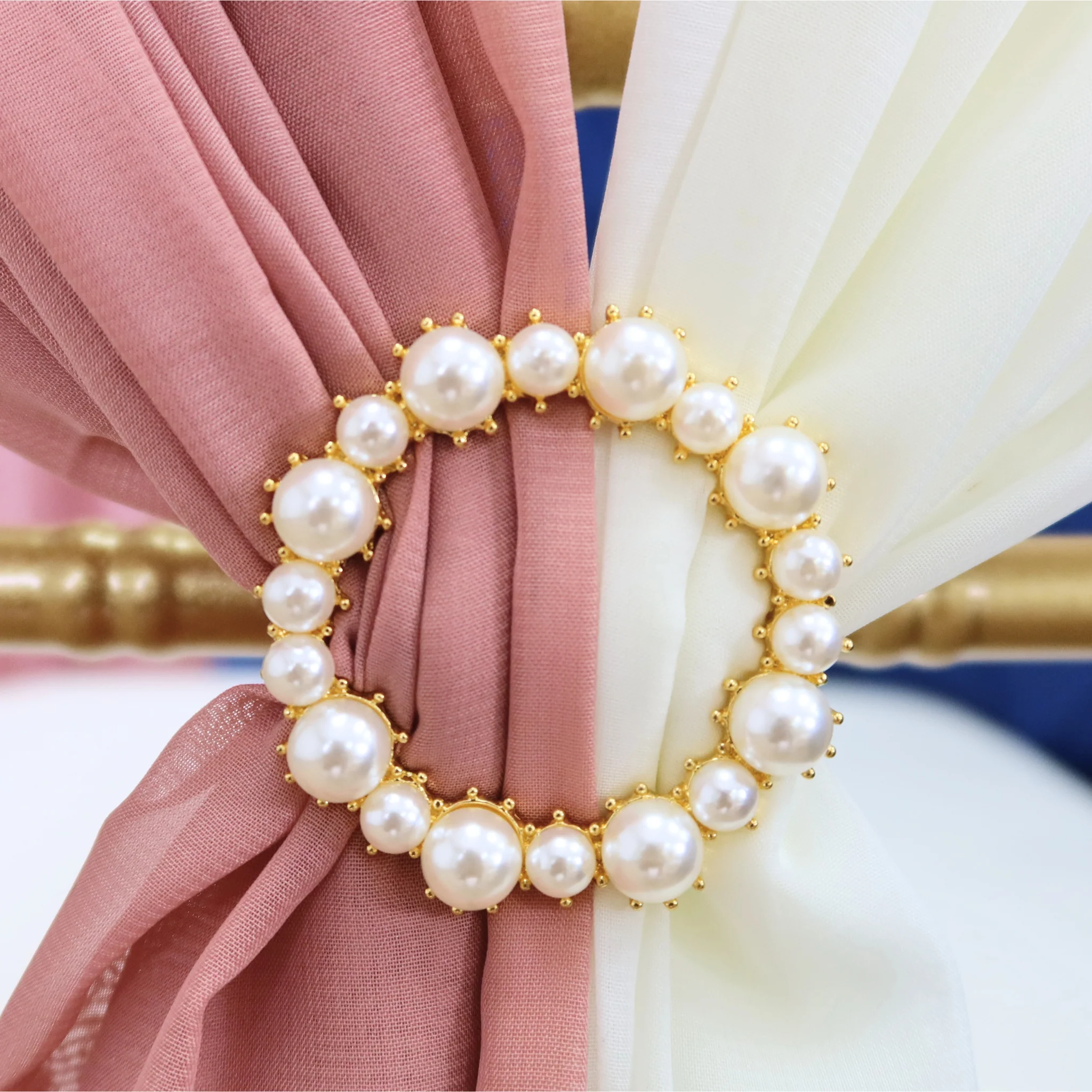 Pearl Buckle Sash Pin - Pearl White - Image 4