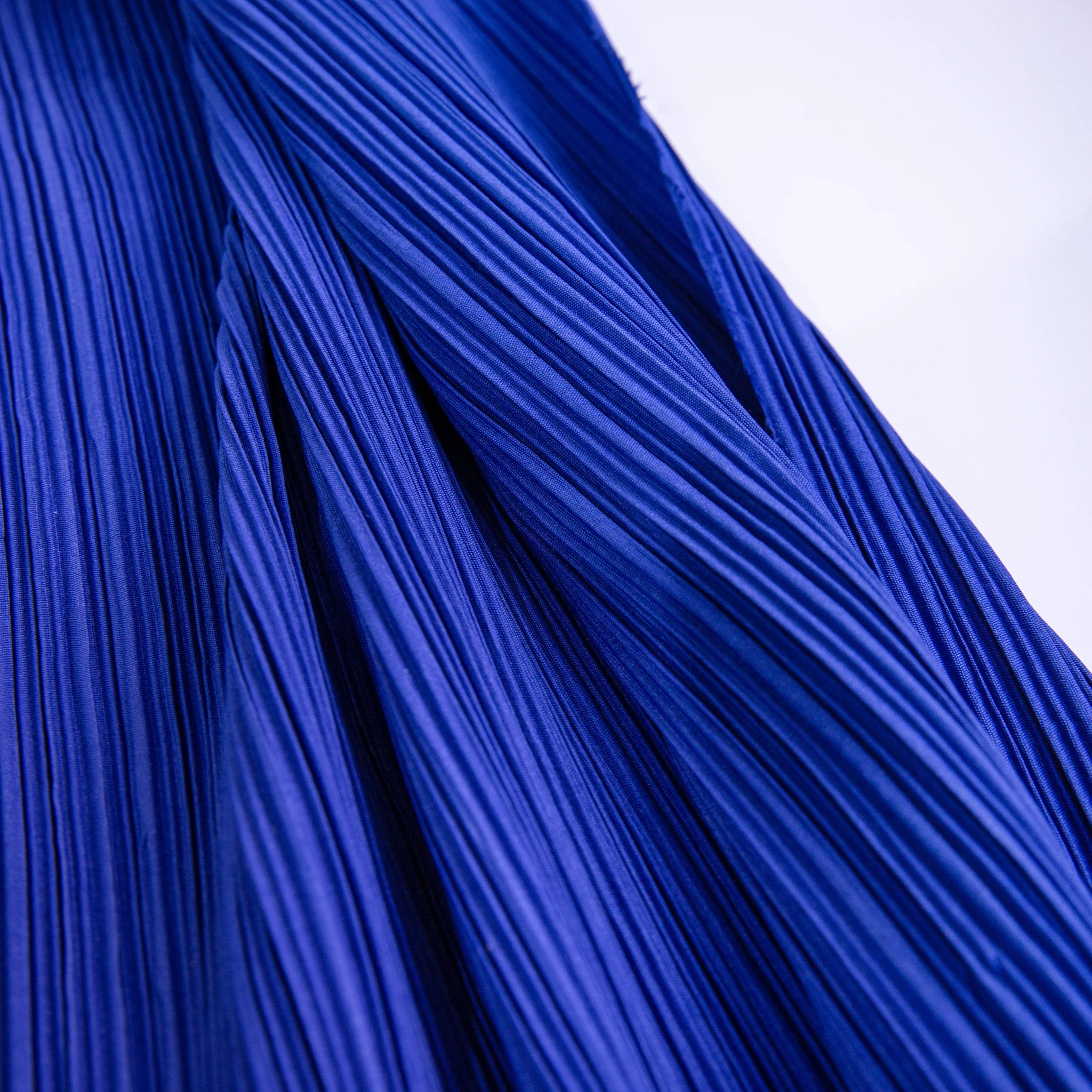 Pleated Crinkle DIY Textured Fabric 10 yards - Royal Blue - Image 3