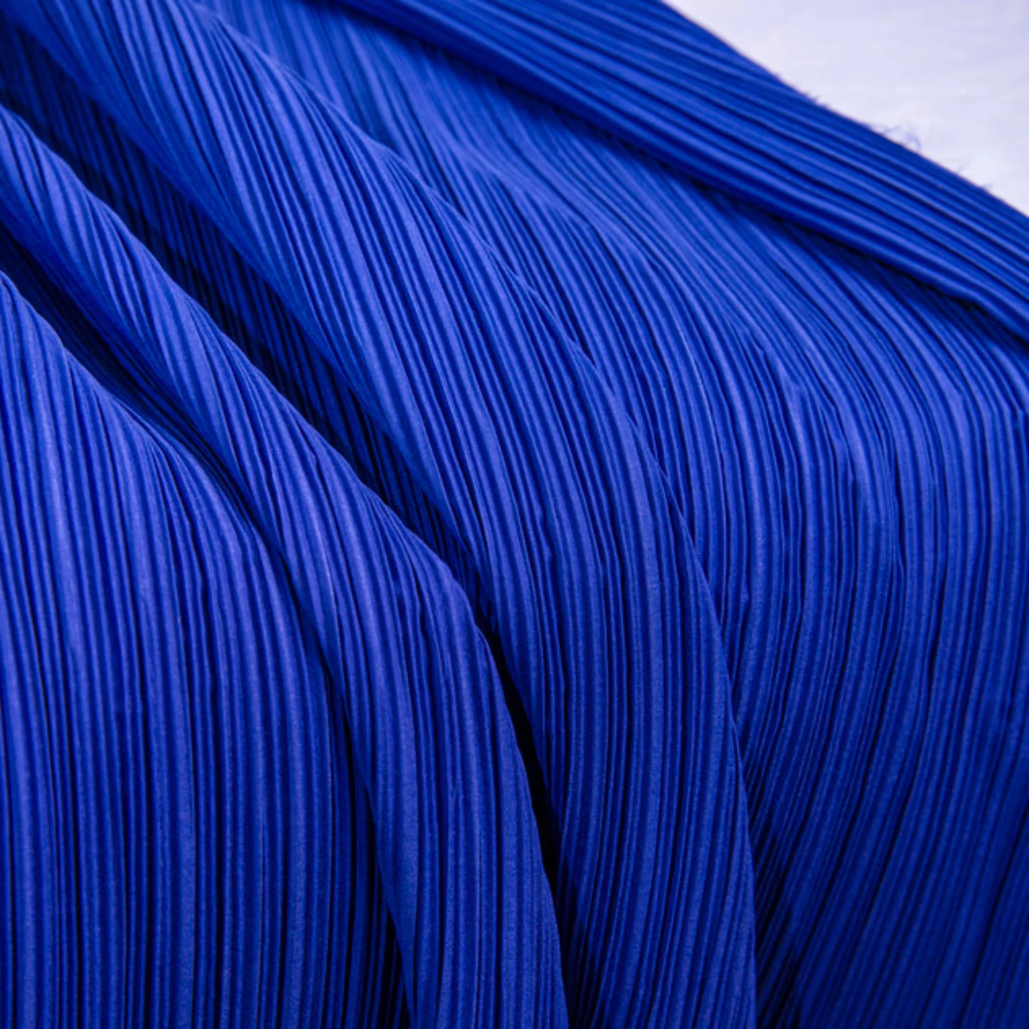 Pleated Crinkle DIY Textured Fabric 10 yards - Royal Blue - Image 4