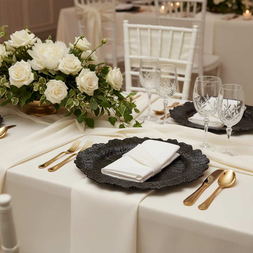 Reef Acrylic Charger Plate - Black - Image 8