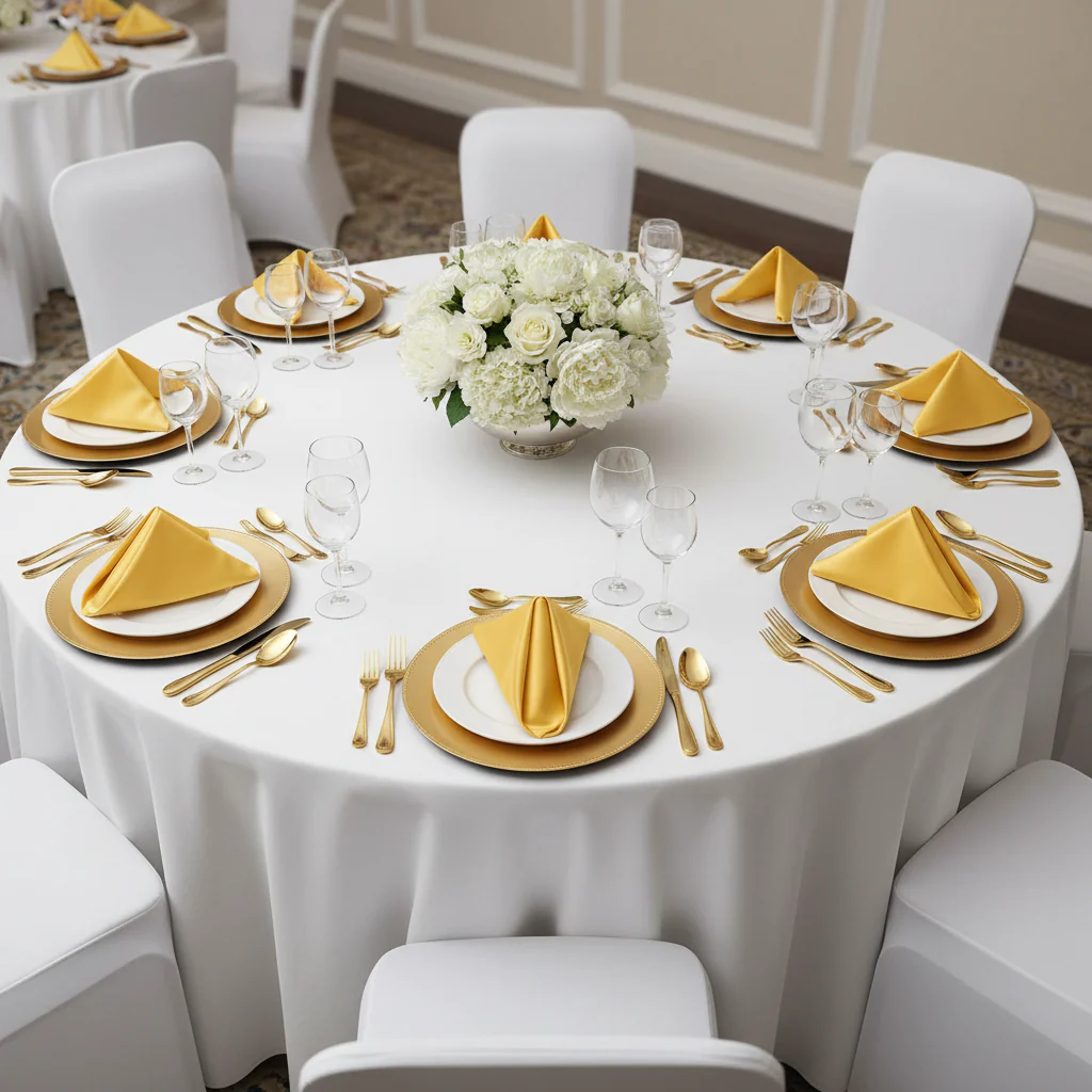 Satin Napkin 20"x20" - Canary Yellow (Bright Yellow) - Image 5