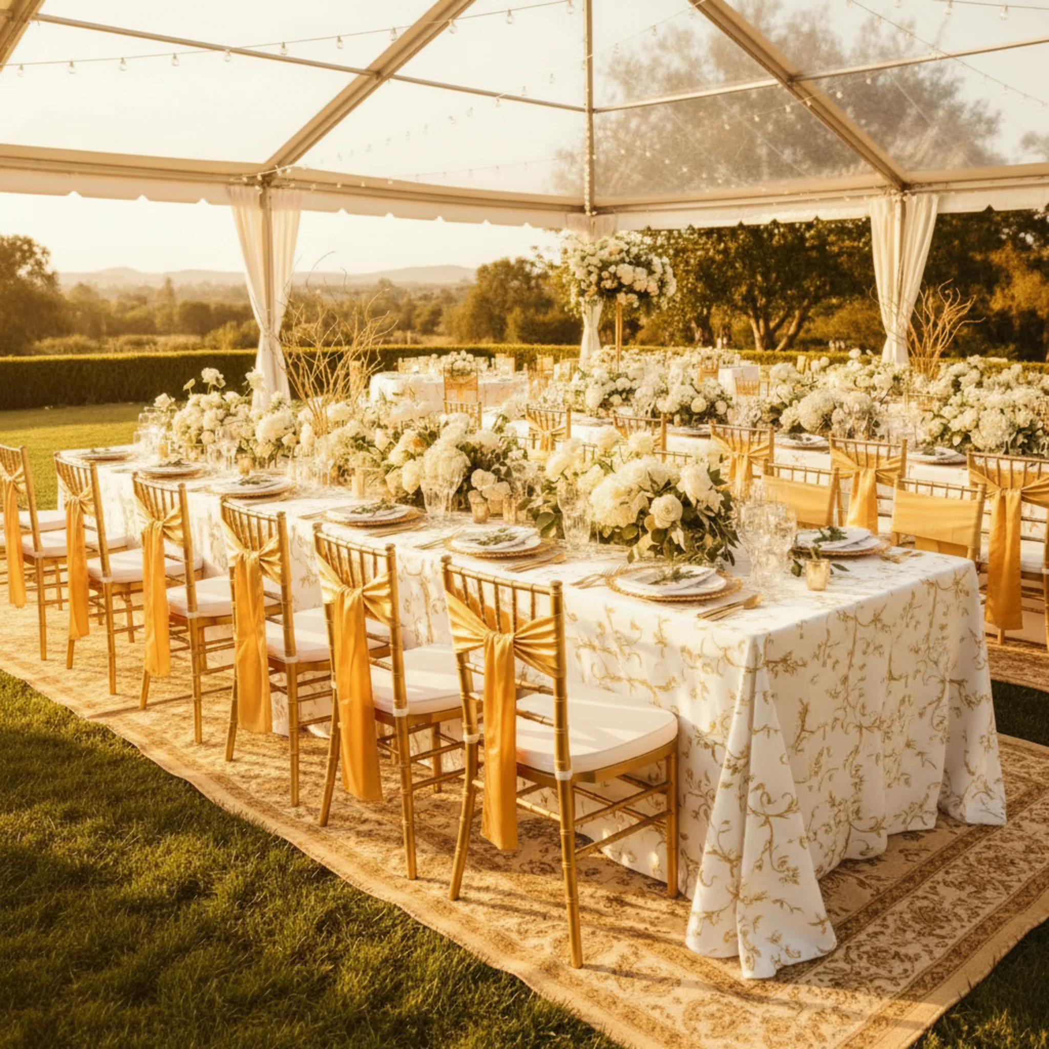 Standard Satin Chair Sash - Bright Gold - Image 4