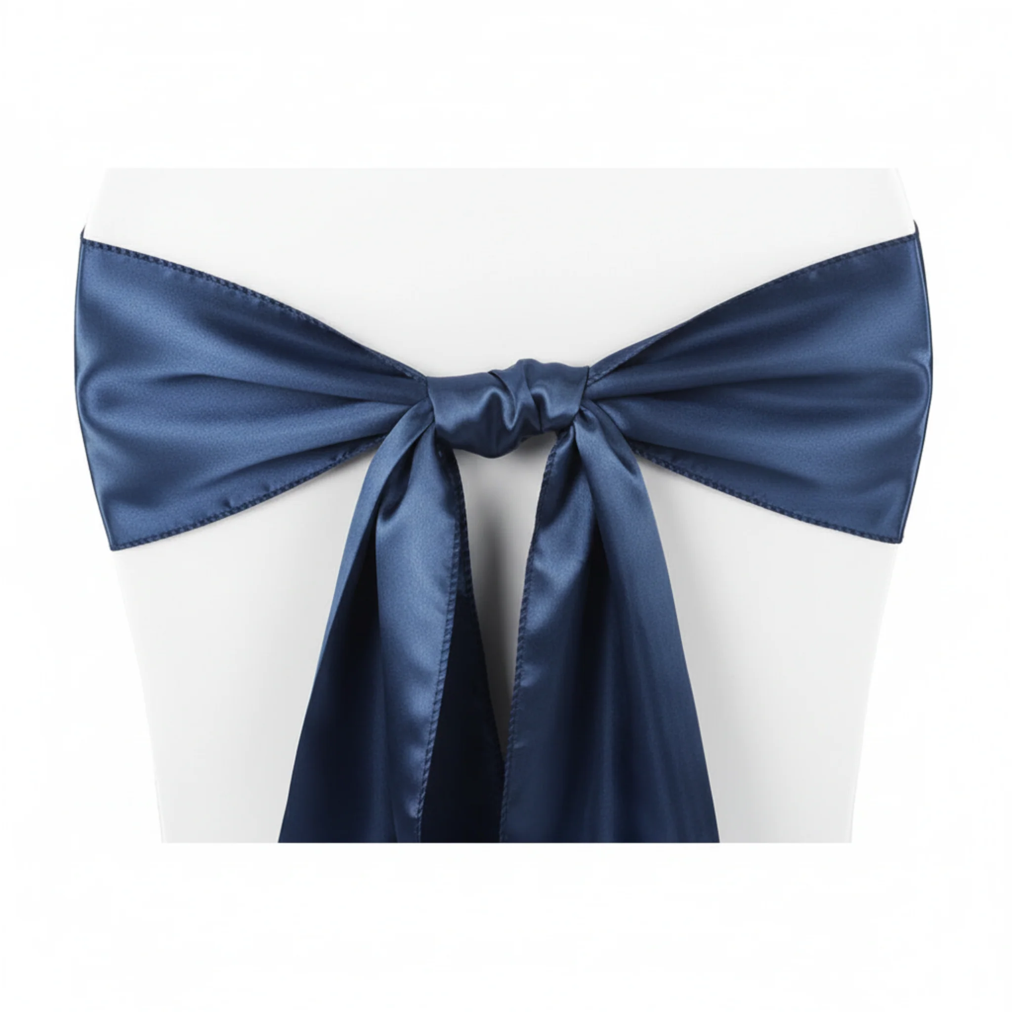 Standard Satin Chair Sash - Navy Blue - Image 3