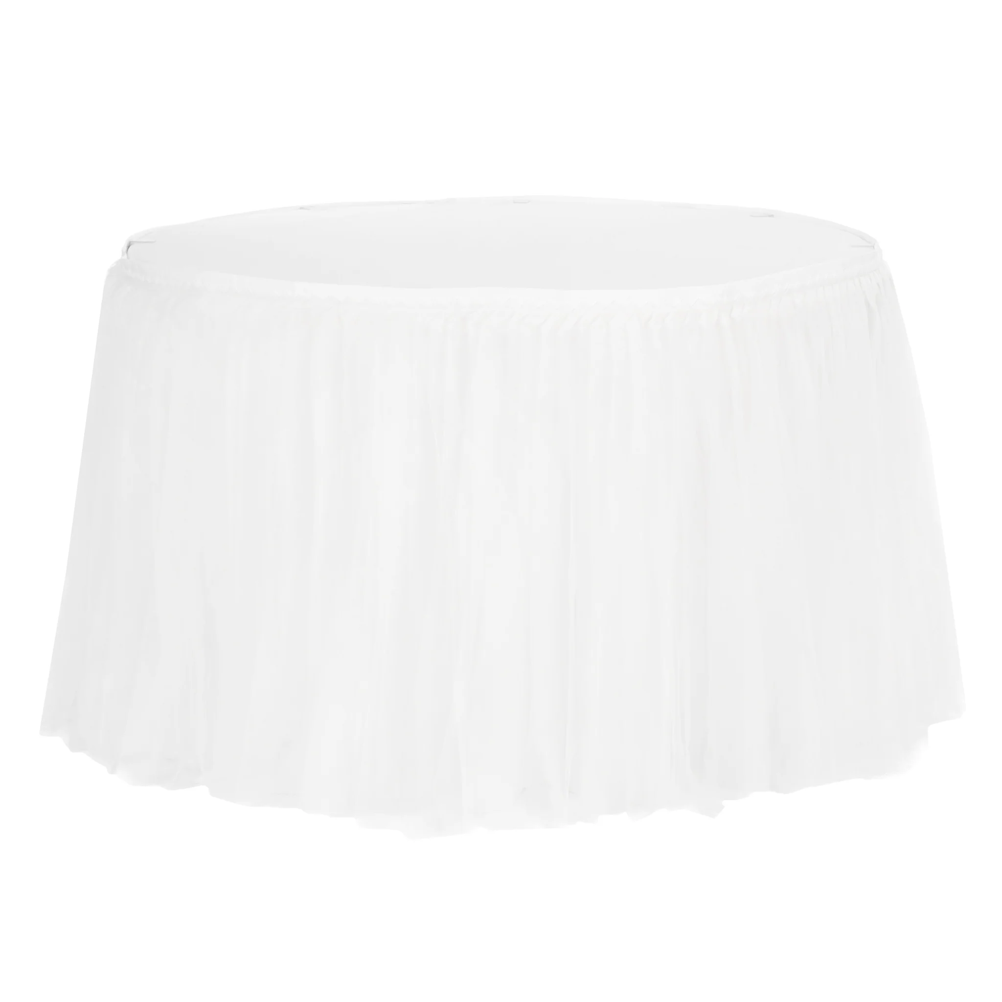 Tulle Tutu 21ft Table Skirt - White - Image 5