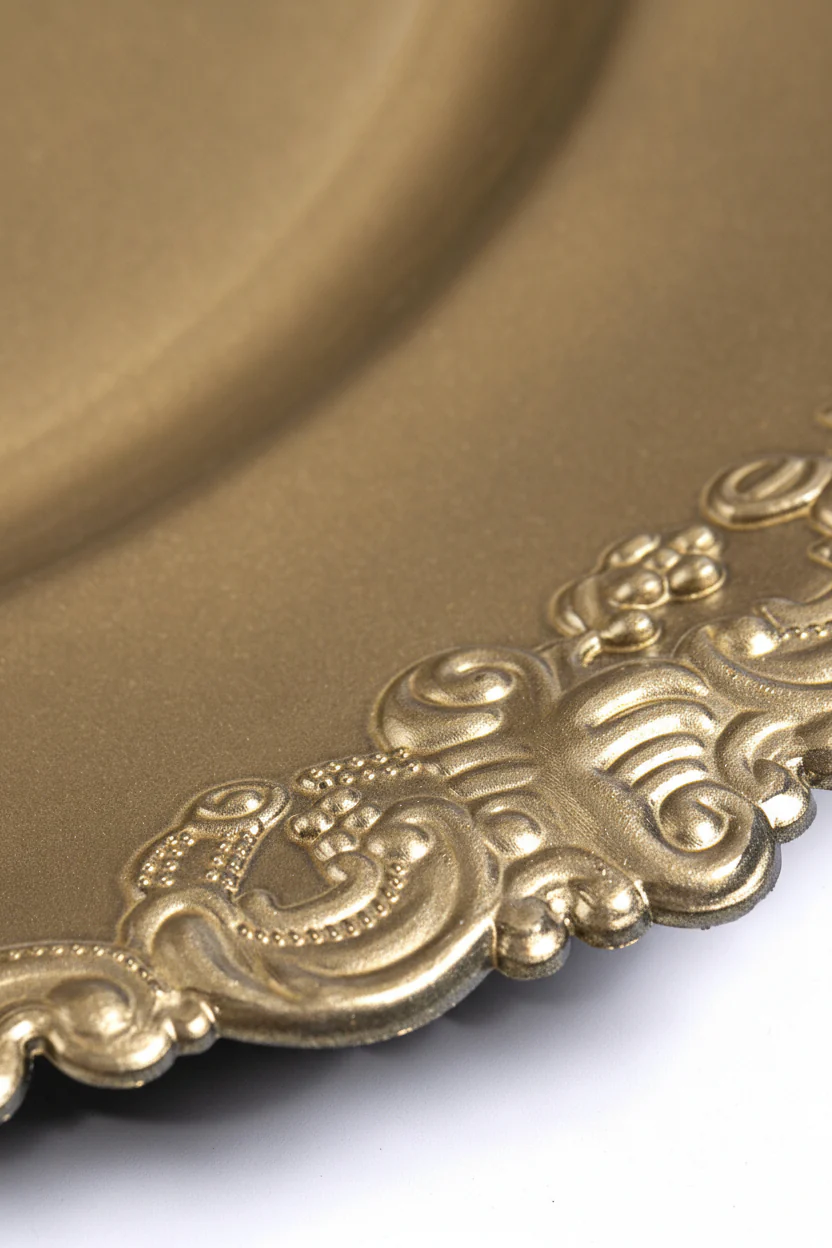 Vintage Round Charger Plate - Champagne - Image 6